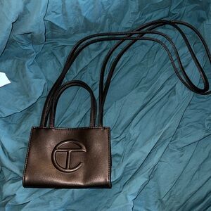 Telfar black small shopping bag with dust bag